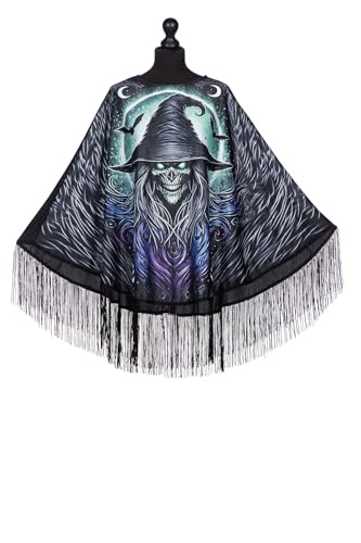 WILBERS & WILBERS 4732 - Poncho mit Hexenschädel, für Erwachsene, Überwurf für Halloween, Karneval WILBERS & WILBERS 4732 - Poncho mit Hexenschädel, für Erwachsene, Überwurf für Halloween, Karneval von WILBERS & WILBERS