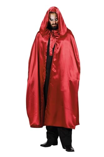 WILBERS & WILBERS 5627 - Satin Umhang mit Kapuze, für Damen und Herren, Halloween Cape aus glänzendem Stoff WILBERS & WILBERS 5627 - Satin Umhang mit Kapuze, für Damen und Herren, Halloween Cape aus glänzendem Stoff von WILBERS & WILBERS