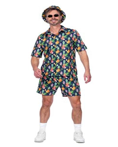 WILBERS & WILBERS 5678 - Festival Set für Herren, Ananas Motiv, Shorts, Shirt, Party Outfit, für Festival, Karneval von WILBERS & WILBERS