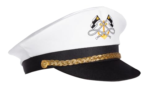 WILBERS & WILBERS 9753 - Stabile Kapitänsmütze, weiß, Marine, Navy, für Karneval, Mottopartys WILBERS & WILBERS 9753 - Stabile Kapitänsmütze, weiß, Marine, Navy, für Karneval, Mottopartys von WILBERS & WILBERS