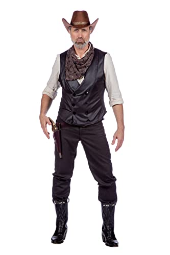 WILBERS & WILBERS - Herren Cowboy Set dreiteilig in schwarz - echter Western Look - Karneval/Fasching - Größe XL/56-58 WILBERS & WILBERS - Herren Cowboy Set dreiteilig in schwarz - echter Western Look - Karneval/Fasching - Größe XL/56-58 von WILBERS & WILBERS
