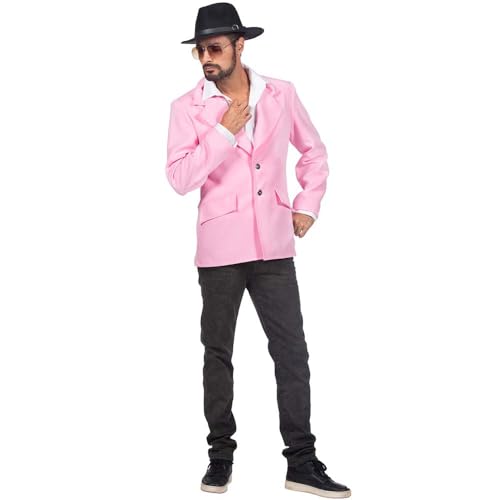 WILBERS & WILBERS Kostüm Jacke Dude rosa Puppe Prinz Verkleidung Sakko Herren pink Fasching Plastikpuppe (L) von WILBERS & WILBERS