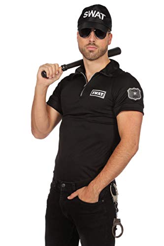 Wilbers SWAT Shirt Kostüm Herren S.W.A.T. Spezialeinheit Polizei Polizeikostüm Karneval Schwarz 50 von WILBERS & WILBERS