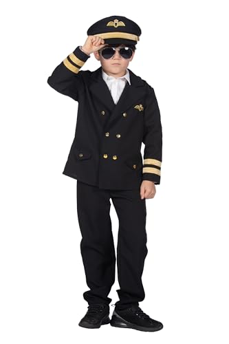 WILBERS & WILBERS 310467 - Kinderkostüm Pilot, Pilotenanzug in schwarz, Kapitän, für Karneval, 152 WILBERS & WILBERS 310467 - Kinderkostüm Pilot, Pilotenanzug in schwarz, Kapitän, für Karneval, 152 von WILBERS & WILBERS