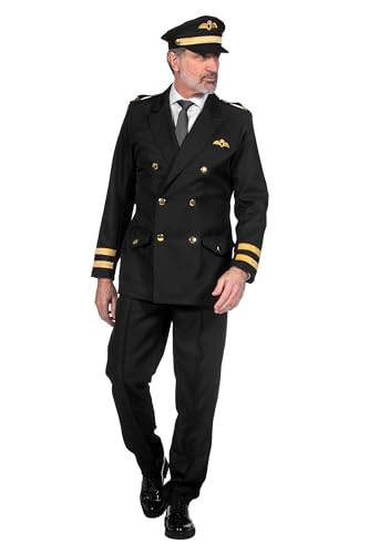 WILBERS & WILBERS 330467-XL Luxus Pilotenkostüm, Herren, Schwarz, XL WILBERS & WILBERS 330467-XL Luxus Pilotenkostüm, Herren, Schwarz, XL von WILBERS & WILBERS
