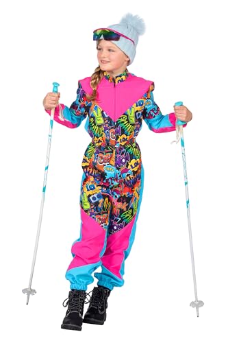 WILBERS & WILBERS 3491 - Kinderkostüm Retro Skianzug mit 80er Jahre Print, Sportlicher Skioverall, Schneeanzug, Blau-rosa WILBERS & WILBERS 3491 - Kinderkostüm Retro Skianzug mit 80er Jahre Print, Sportlicher Skioverall, Schneeanzug, Blau-rosa von WILBERS & WILBERS