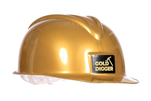WILBERS & WILBERS 47009 - Helm Goldgräber, Schatzsucher, Kopfbedeckung für Karneval und Mottopartys, Gold von WILBERS & WILBERS