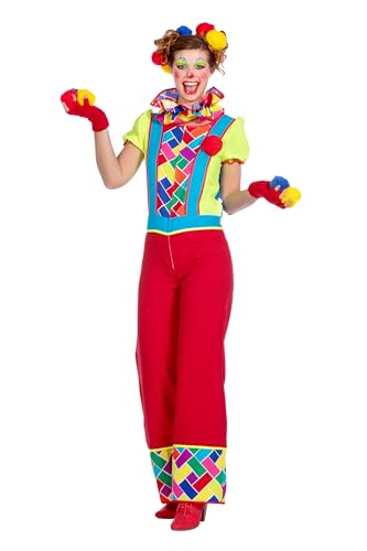 WILBERS & WILBERS 4811 - Kostüm Clown für Damen, zweiteilig, Jumpsuit, Erwachsenenkostüm für Karneval, 44 WILBERS & WILBERS 4811 - Kostüm Clown für Damen, zweiteilig, Jumpsuit, Erwachsenenkostüm für Karneval, 44 von WILBERS & WILBERS
