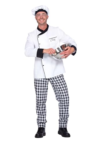 WILBERS & WILBERS 5971 - Kostüm Koch für Herren, dreiteilig, Bäcker, für Karneval und Mottopartys, Schwarz, Weiß WILBERS & WILBERS 5971 - Kostüm Koch für Herren, dreiteilig, Bäcker, für Karneval und Mottopartys, Schwarz, Weiß von WILBERS & WILBERS