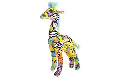 WILD REPUBLIC Message from The Planet Giraffe, Stofftier, 30 cm, Geschenk für Kinder, Plüschtier, hergestellt aus gesponnenen recycelten Wasserflaschen, umweltfreundlich von WILD REPUBLIC