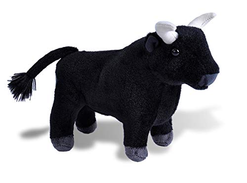 Wild Republic 20409 Spanischer Stier Bulle, Stofftier, Plüschtier, Cuddlekins Mini Kuscheltier, 20 cm, Schwarz von WILD REPUBLIC