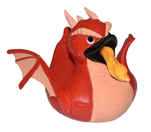 Wild Republic Rubber Duck Drachenrot, Gummiente, Badewannen-Geschenke für Kinder, Quietscheentchen, Badespielzeug für Babys, Gummiente lustig, Badeente zum Sammeln, 10 cm von WILD REPUBLIC