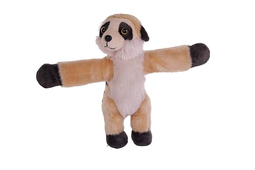 Wild Republic Huggers Erdmännchen, Kuscheltier, 20 cm, Klatscharmband, Plüschtier, Füllung besteht aus recycelten Wasserflaschen von WILD REPUBLIC