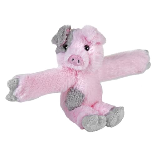 Wild Republic Huggers Geflecktes Schwein, Plüsch-Geflecktes Schwein, 8 Zoll, Kuscheltier, Füllung aus gesponnenen recycelten Wasserflaschen. von WILD REPUBLIC