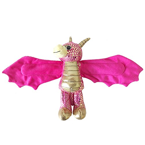 Wild Republic Huggers Schnapparmband Kuscheltier, Plüschtier, Goldener Drache 20 cm von WILD REPUBLIC