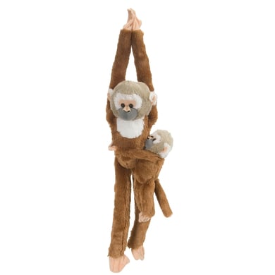 Wild Republic Kuscheltier Hanging Monkey with Baby, 51 cm von WILD REPUBLIC