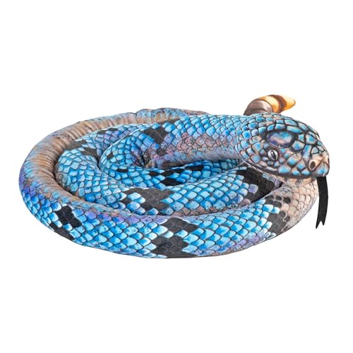 Wild Republic Living Earth Snakes Blue Rock Klapperschlange Stofftier 60 Zoll Plüschtier Füllung ist gesponnene recycelte Wasserflaschen von WILD REPUBLIC