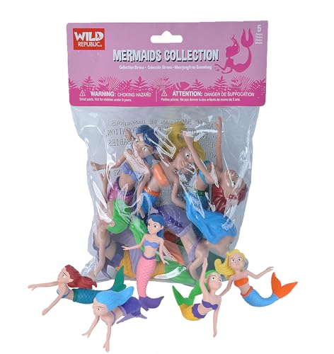Wild Republic Polybag Tüte mit Tiersammlung, Meerjungfrauen, 5 Figuren von WILD REPUBLIC