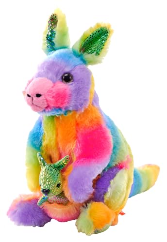 Wild Republic Rainbowkins Känguru, Stofftier, 30 cm, Plüschspielzeug, Füllung aus gesponnenen recycelten Wasserflaschen Wild Republic Rainbowkins Känguru, Stofftier, 30 cm, Plüschspielzeug, Füllung aus gesponnenen recycelten Wasserflaschen von WILD REPUBLIC