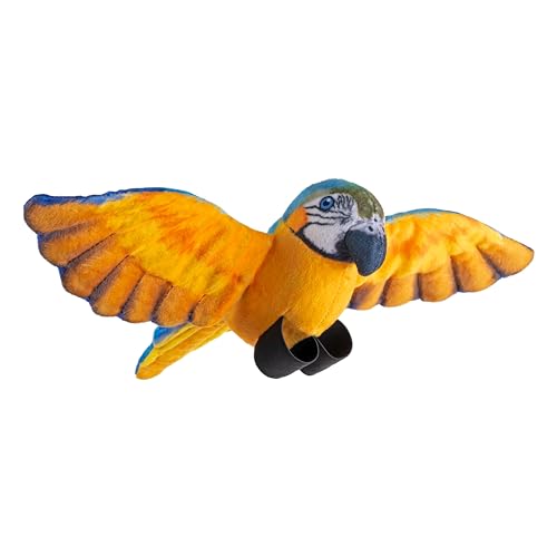 Wild Republic Rainforest Blau-Gelber Ara, Plüschtier, 11 cm, Füllung aus recycelten Wasserflaschen von WILD REPUBLIC