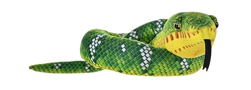 Wild Republic Rainforest Snake Smaragdbaumboa, Plüschtier, 137 cm, Plüschspielzeug, Füllung besteht aus gesponnenen recycelten Wasserflaschen Wild Republic Rainforest Snake Smaragdbaumboa, Plüschtier, 137 cm, Plüschspielzeug, Füllung besteht aus gesponnenen recycelten Wasserflaschen von WILD REPUBLIC