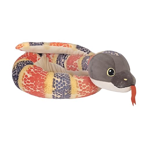 Wild Republic Squishy Snake Braun, Stofftier, 132 cm, Plüschtier, Füllung aus recycelten Wasserflaschen von WILD REPUBLIC