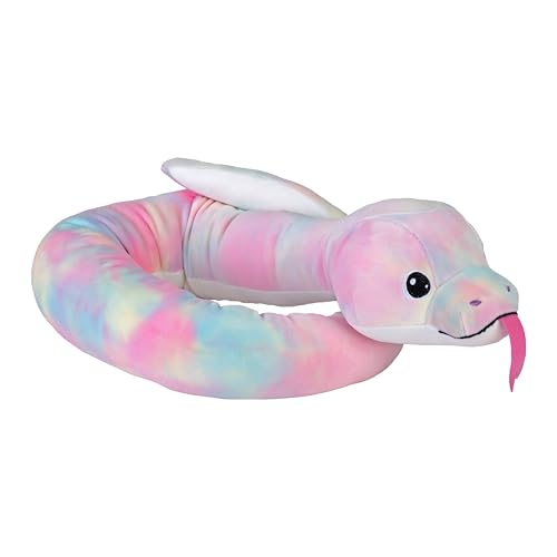 Wild Republic Squishy Snake Sorbet, Plüschtier, 132 cm, Füllung aus recycelten Wasserflaschen von WILD REPUBLIC