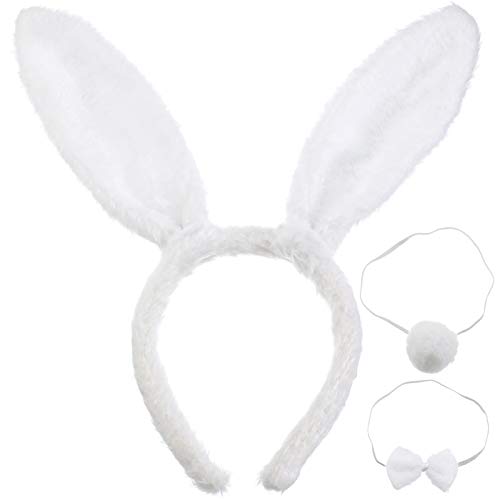 Tier Kostüm Set Kaninchen Hase Ohren Stirnband Schwanz Krawatte für Kinder Erwachsene Ostern Party Gefallen oder Kostüm Dekoration Tier Kostüm Set Kaninchen Hase Ohren Stirnband Schwanz Krawatte für Kinder Erwachsene Ostern Party Gefallen oder Kostüm Dekoration von WILLBOND