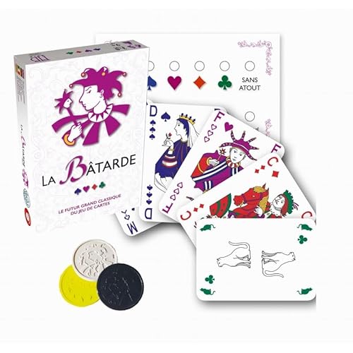 WILSON JEUX - La batârde – Kartenspiel und Falten – originelle und subtile Mischung aus Belotte, Bridge, Whist und Tarot – für 3 bis 8 Spieler – 7257 von WILSON JEUX