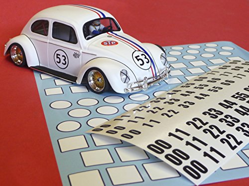 Slotcar STARTNUMMERN Aufkleber 1:24-1:32 für Withe KIT Überlackierbar Slotcar STARTNUMMERN Aufkleber 1:24-1:32 für Withe KIT Überlackierbar von WIM-Slotcar