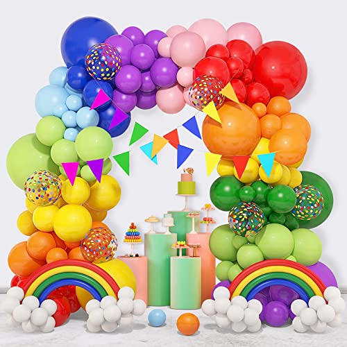 WINAROI Luftballon Girlande Regenbogen, 148 Stück Bunt Luftballons Girlande für Multicolour Geburtstags Party, Hochzeit, Jahrestag, Babyparty, Party-Dekorationen WINAROI Luftballon Girlande Regenbogen, 148 Stück Bunt Luftballons Girlande für Multicolour Geburtstags Party, Hochzeit, Jahrestag, Babyparty, Party-Dekorationen von WINAROI
