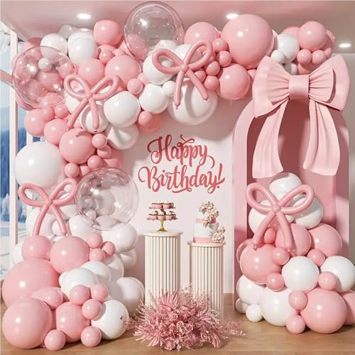 WINAROI Rose Weiß Luftballons Geburtstag Mädchen,Rosa Schleife Luftballons Girlande Dekorationen,Pink Luftballon Deko Kindergeburtstag für Babyparty,Geburtstag,Hochzeit,Kinderparty Prinzessin WINAROI Rose Weiß Luftballons Geburtstag Mädchen,Rosa Schleife Luftballons Girlande Dekorationen,Pink Luftballon Deko Kindergeburtstag für Babyparty,Geburtstag,Hochzeit,Kinderparty Prinzessin von WINAROI