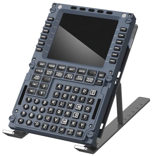 WINGFLEX Airbus A320 MCDU in voller Größe für Flugsimulator, IPS-HD-Bildschirm, automatische Helligkeit, Plug-and-Play, physischer Modusschalter (Kapitän/Co-Pilot) (A32WX MCDU) von WINGFLEX