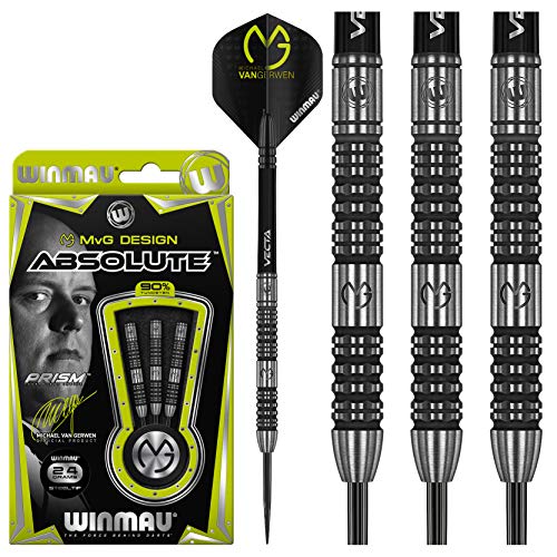 WINMAU Michael Van Gerwen MvG Absolute 24g Profi Wolfram Steeltip Dartpfeile Set mit Flights und Schäfte WINMAU Michael Van Gerwen MvG Absolute 24g Profi Wolfram Steeltip Dartpfeile Set mit Flights und Schäfte von WINMAU