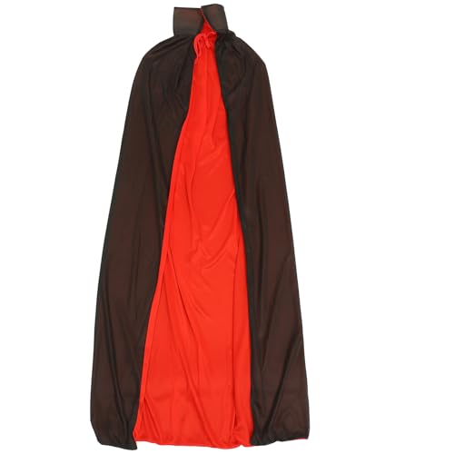 WINOMO 1.4 m Cool einschichtige Stand Kragen Erwachsene Umhang Cape Cosplay Umhang Prop für Halloween-Masquerade (Schwarz + Rot) von WINOMO