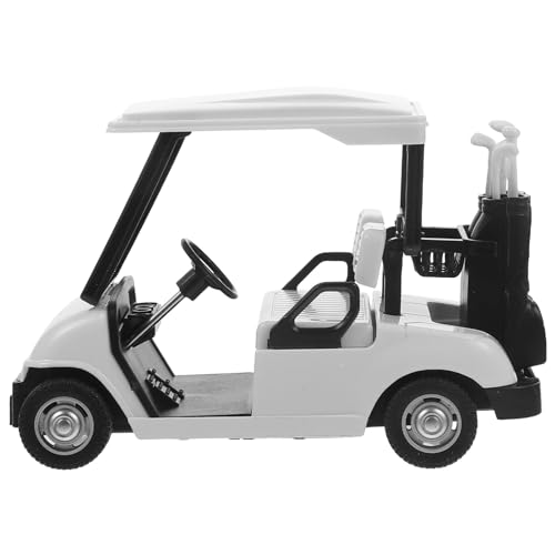 WINOMO Metall Cart Druckguss Pull Back Action Cart Pullback Fahrzeug Clubs Schreibtisch Dekor 1:20 Golf Cart Weiß von WINOMO