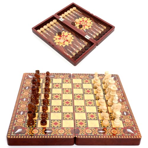 Tragbares 3-in-1-Schachbrett mit mehreren Spielmodi von WINZING