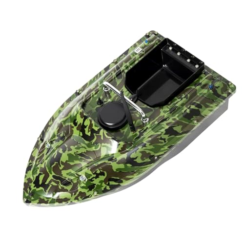 WINZING ‌500M RC Fischerei Köder Boot 1.5KG Beladung, Mit Automatischer Cruise-Control, Wasserdichtem Design & LED-Nachtlicht für Fluss-/See-Angeln (Duale Motoren, Fernsteuerung) von WINZING