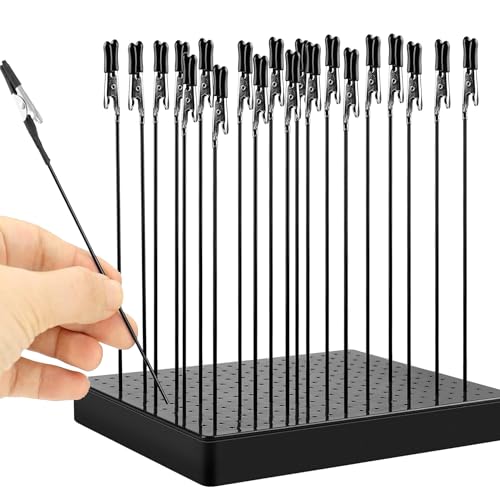 Model Painting Tool mit Großen Standfuß und 20 Stück Krokodilklemmen, Modellbau Farbe Ständer, Malerei Werkzeuge Lackierständer für Gundam Hobby Modellteilhalter Model Painting Tool mit Großen Standfuß und 20 Stück Krokodilklemmen, Modellbau Farbe Ständer, Malerei Werkzeuge Lackierständer für Gundam Hobby Modellteilhalter von WISCRAFTER