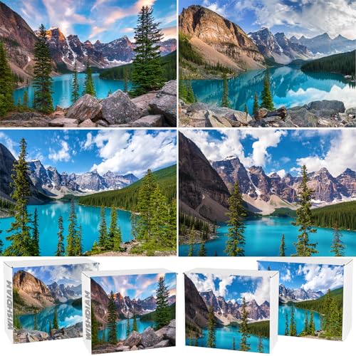 WISHDIAM 4 Pack Moraine Lake Puzzles für Erwachsene, 4000 Teile, Landschaftlich, Jigsaw, 4 Stück, ab 14 Jahren, 70 x 50 cm WISHDIAM 4 Pack Moraine Lake Puzzles für Erwachsene, 4000 Teile, Landschaftlich, Jigsaw, 4 Stück, ab 14 Jahren, 70 x 50 cm von WISHDIAM