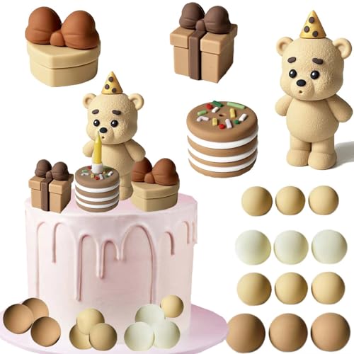 16 Stück Tortendeko Bär WISIRENT, Teddybär Tortendeko Torten Deko Junge Bären Geburtstagsdeko, Brown Bear Cake Decoration Teddybär Geburtstagstorte Deko Deko Taufe Mädchen für Geburtstag Party 16 Stück Tortendeko Bär WISIRENT, Teddybär Tortendeko Torten Deko Junge Bären Geburtstagsdeko, Brown Bear Cake Decoration Teddybär Geburtstagstorte Deko Deko Taufe Mädchen für Geburtstag Party von WISIRENT