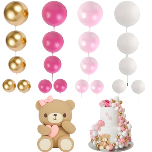 21Pcs Rosa Tortendeko Bär WISIRENT, Teddybär Kuchendekorationen Mini Teddybär Kuchendekorationen, Geburtstag Mädchen Babyparty Fondant Figuren, Teddybär Tortendeko Cartoon Bär Cake Topper für Torten 21Pcs Rosa Tortendeko Bär WISIRENT, Teddybär Kuchendekorationen Mini Teddybär Kuchendekorationen, Geburtstag Mädchen Babyparty Fondant Figuren, Teddybär Tortendeko Cartoon Bär Cake Topper für Torten von WISIRENT