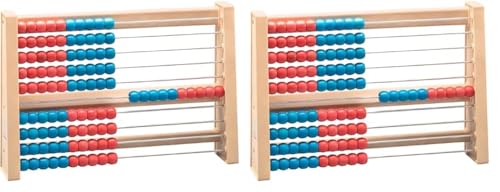 WISSNER® aktiv Lernen- Rechenrahmen rot/blau - RE-Wood® (Packung mit 2) von WISSNER