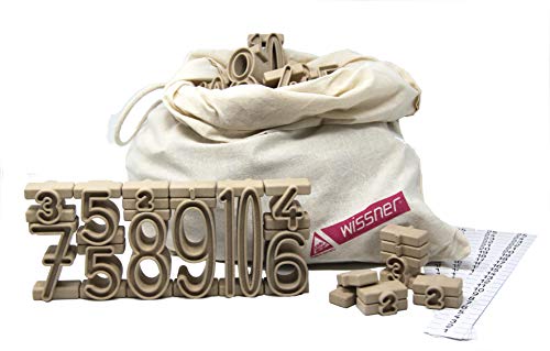 WISSNER® aktiv lernen - Satz aus 170 Stapelzahlen aus RE-Wood von WISSNER