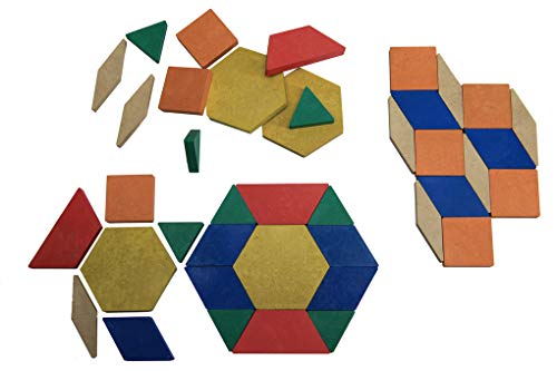 WISSNER aktiv lernen 039720.IMP - RE Wood Lernspielset mit 40 geometrischen Legeplättchen, sortiert in verschiedenen Formen, nachhaltig und schadstofffrei von WISSNER