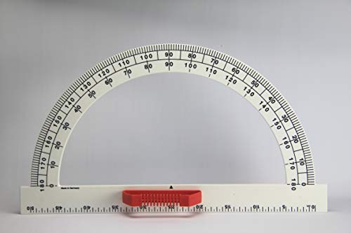 WISSNER 160600.000 aktiv Lernen-Profi-Winkelmesser 180°, 50 cm-RE-Plastic, Mehrfarbig von WISSNER