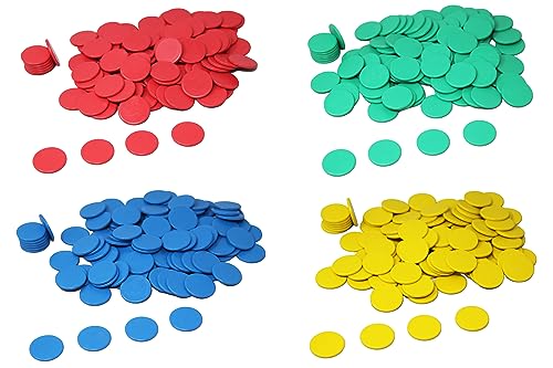 Spielchips rot (100 Stück) aus RE-Plastic® | Zählchips Marker Tokens ø 25 mm von WISSNER