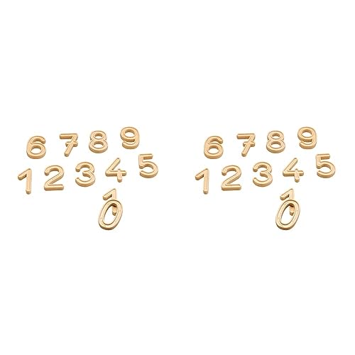 Wissner aktiv lernen R80000.IMP - RE Wood Ziffernsatz aus 11 Ziffern, mit den Zahlen von 1 bis 10, je 7 cm hoch und 1 cm dick, 15 x 15 x 3 cm (Packung mit 2) von WISSNER