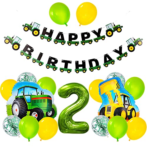 2 Geburtstagsdeko Jungen 2. Geburtstag Dekoration, 2 Jahre Kindergeburtstag Junge Traktor Happy Birthday Geburtstag Girlande Banner Traktor Auto Bagger Folienballons Konfetti Luftballons Deko 2 Geburtstagsdeko Jungen 2. Geburtstag Dekoration, 2 Jahre Kindergeburtstag Junge Traktor Happy Birthday Geburtstag Girlande Banner Traktor Auto Bagger Folienballons Konfetti Luftballons Deko von WITGIFT