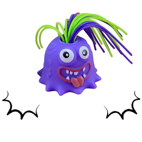 Fatigue Toys Stress Relief Hair Pulling Screaming Monster, Funny Hair-Pulling Toys Stress Relief and Anti Anxiety Toys for Kids，Fatigue Toys Stress Relief with Hai (Purple) von WITTYL